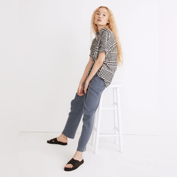 Madewell Courier Pintuck-Back Shirt in Double-Faced Plaid, small - Picture 3 of 7